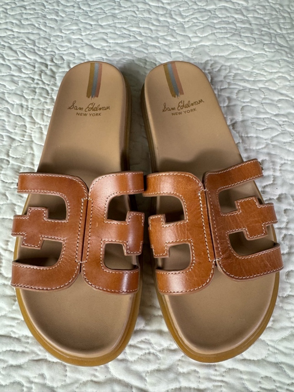 Sam Edelman Valeri Sandal Size 10
Brown Leather Slides Cushioned
Footbed